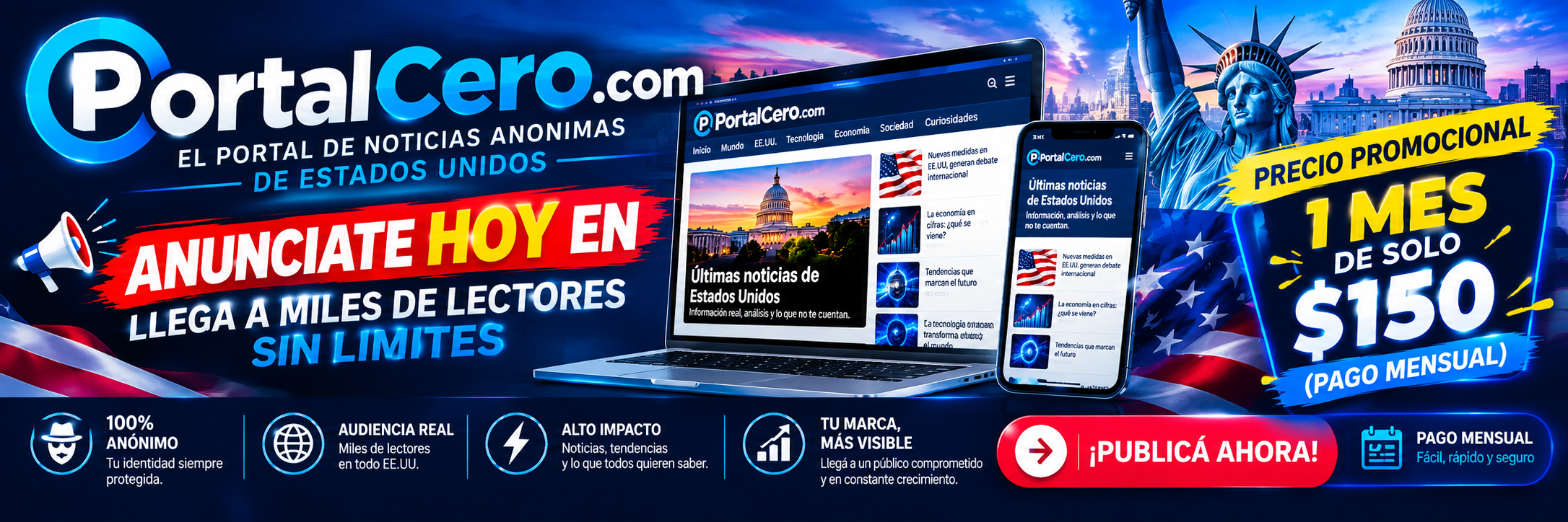 Anunciate en PortalCero